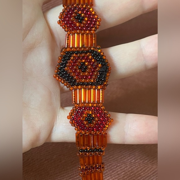 Handcrafted Beaded Wristband Bracelet - Picture 2 of 5